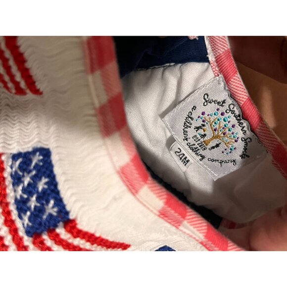 Sweet Southern Smock 4th of Jult American Flag Dress 24 months - Picture 5 of 5